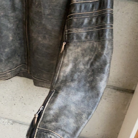 Motorcycle Jacket Power Trip Mens Leather - Picture 6 of 7